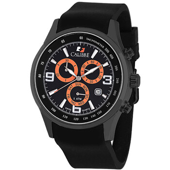 Mauler Black Dial Chronograph Black Rubber Watch SC4M113007