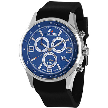 Mauler Blue Dial Chronograph Black Rubber Watch SC4M104003