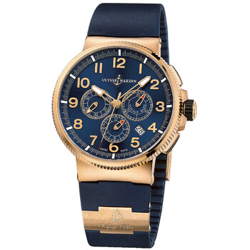 Maxi Marine Chronograph Blue Dial 18K Rose Gold Automatic Watch 1506150LE363VB