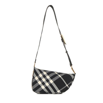 Medium Shield Check Printed Shoulder Bag