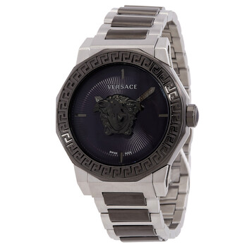 Medusa Deco Quartz Purple Dial Watch VE7B00523