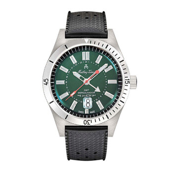 Mergulhador GMT Quartz Green Dial Watch MRGAV