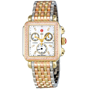 Michelle Deco Day Mother of Pearl Dial Diamond Bezel Watch MWW06P000077