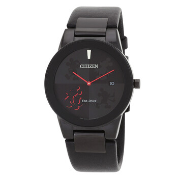 Mickey Mouse EcoDrive Black Dial Watch AU106906W