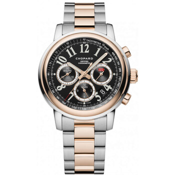 Mille Miglia Chronograph Black Dial 18 Carat Rose Gold Automatic Watch