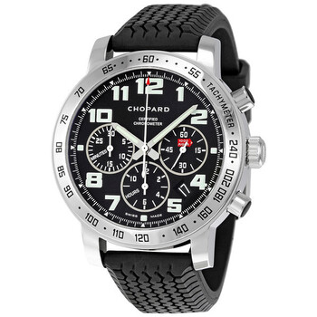 Mille Miglia Steel Black Rubber Chronograph Watch