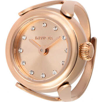 Mini Angel Quartz Crystal Rose Gold Dial Watch