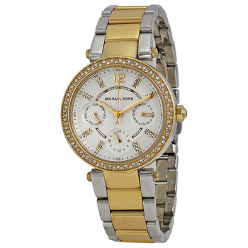 Mini Parker White Glitz Dial Steel Watch MK6055