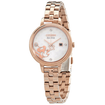 Minnie Mouse Diamond Silver Dial Watch EW244851W
