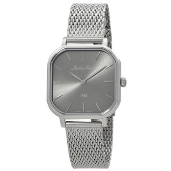 Monsoon Square Quartz Silver Dial Watch D7917AS