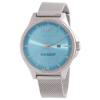 MoonSun Date Quartz Light Blue Dial Watch TM822035