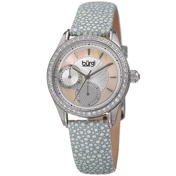 Mother Of Pearl Dial Grey Polka Dot Watch BUR160GY