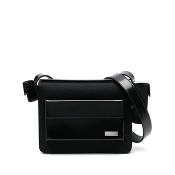 MultiPocket Zipped Calf Leaather Shoulder Bag