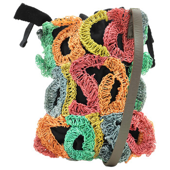 Multi Logo Crochet Crossbody Bag