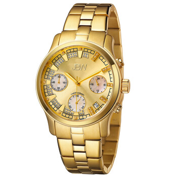 Muse Chronograph Quartz Diamond Gold Dial Watch JB6217E