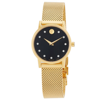 Museum Classic Quartz Diamond Black Dial Watch