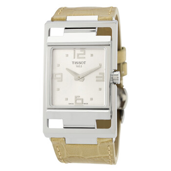My T Silver Dial Beige Leather Watch T032.309.16.037.00