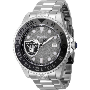 NFL Las Vegas Raiders Automatic Date Grey Dial Watch