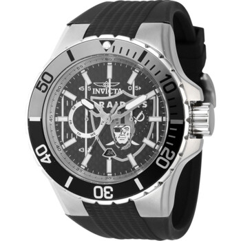 NFL Las Vegas Raiders GMT Quartz Black Dial Watch