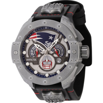NFL New England Patriots Quartz Gunmetal Dial Watch