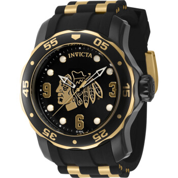 NHL Chicago Blackhawks Quartz Black Dial Watch