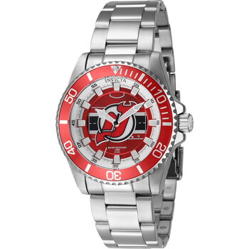 NHL New Jersey Devils Quartz Red Dial Watch