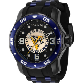 NHL Pittsburgh Penguins Quartz Black Dial Watch