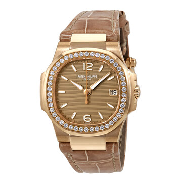 Nautilus 18kt Rose Gold Diamond Watch 7010R012