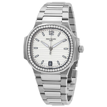Nautilus Automatic Diamond Silver Dial Watch 71181200A010