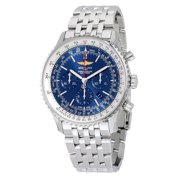 Navitimer 01 46MM Chronograph Aurora Blue Dial Stainless Steel Watch AB012721C889SS