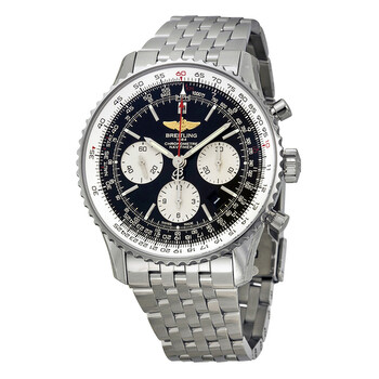 Navitimer 01 Chronograph Black Dial Watch AB012012BB01SS