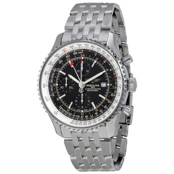 Navitimer World Black Dial Watch A2432212B726SS