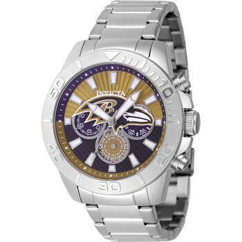 Nfl Baltimore Ravens Chronograph GMT Quartz Watch
