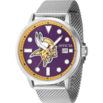 Nfl Minnesota Vikings Quartz Purple Dial Watch