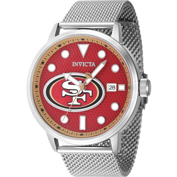 Nfl San Francisco 49ers Quartz Red Dial Watch