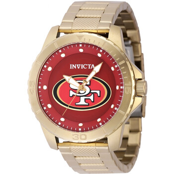 Nfl San Francisco 49ers Quartz Red Dial Watch