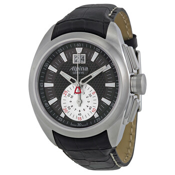 Nightlife Club Chronograph Black Dial Leather Watch AL353BS4RC6