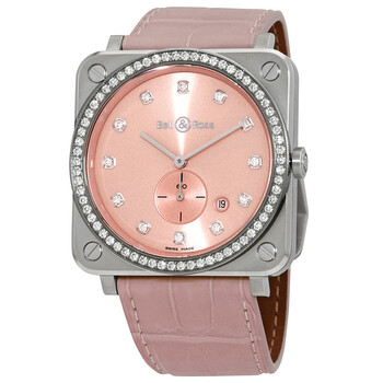Novarosa Quartz Diamond Pink Dial Watch BRSPKSTLGDSCR