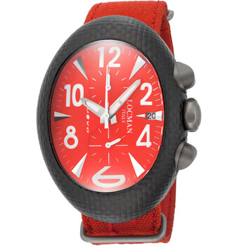 Nuovo Carbonio Red Dial Watch LO100RDCRBQ
