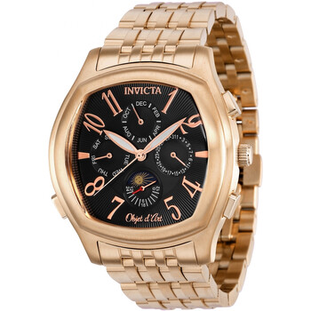 Objet D Art Automatic FullCalendar Black Dial Watch