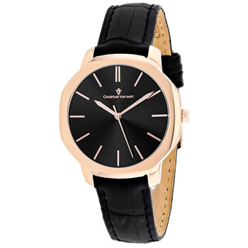 Octave Slim Quartz Black Dial Watch CV0504