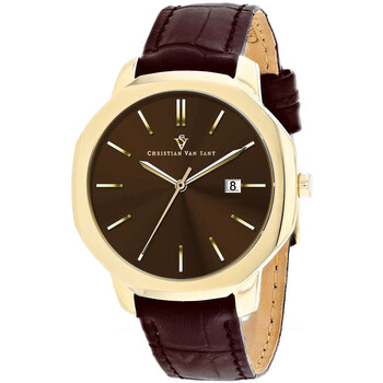Octavius Slim Quartz Brown Dial Watch CV0537