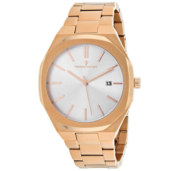 Octavius Slim Quartz Silver Dial Watch CV0523