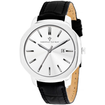 Octavius Slim Quartz Silver Dial Watch CV0531