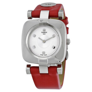 OdaciT Silver Dial Pink Leather Watch T020.309.16.031.02