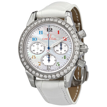Olympic Collection Timeless Chronograph Automatic Chronometer White Mother of Pearl Dial Watch 4876.70.36