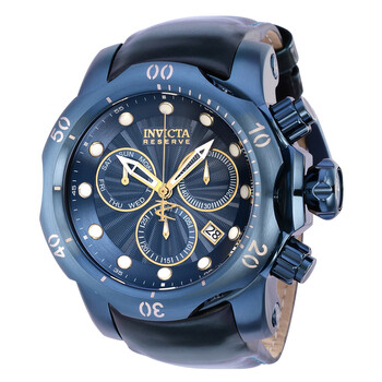 Open Box  Invicta Reserve Venom Chronograph Quartz Blue Dial Watch