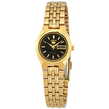 Open Box  Seiko Series 5 Automatic Black Dial Watch SYMA06