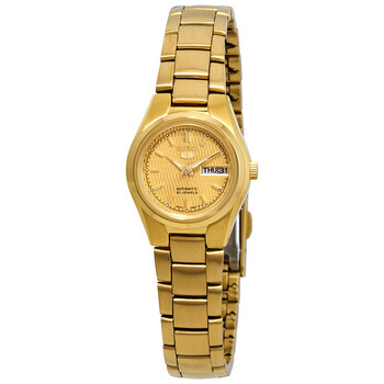 Open Box  Seiko Series 5 Automatic Gold Dial Watch SYMC18