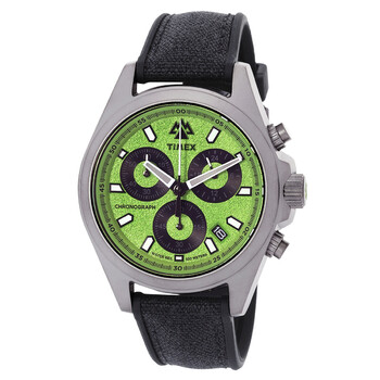 Open Box  Timex Expedition North Field Chronograph Quartz Green Dial Watch TW2V96400